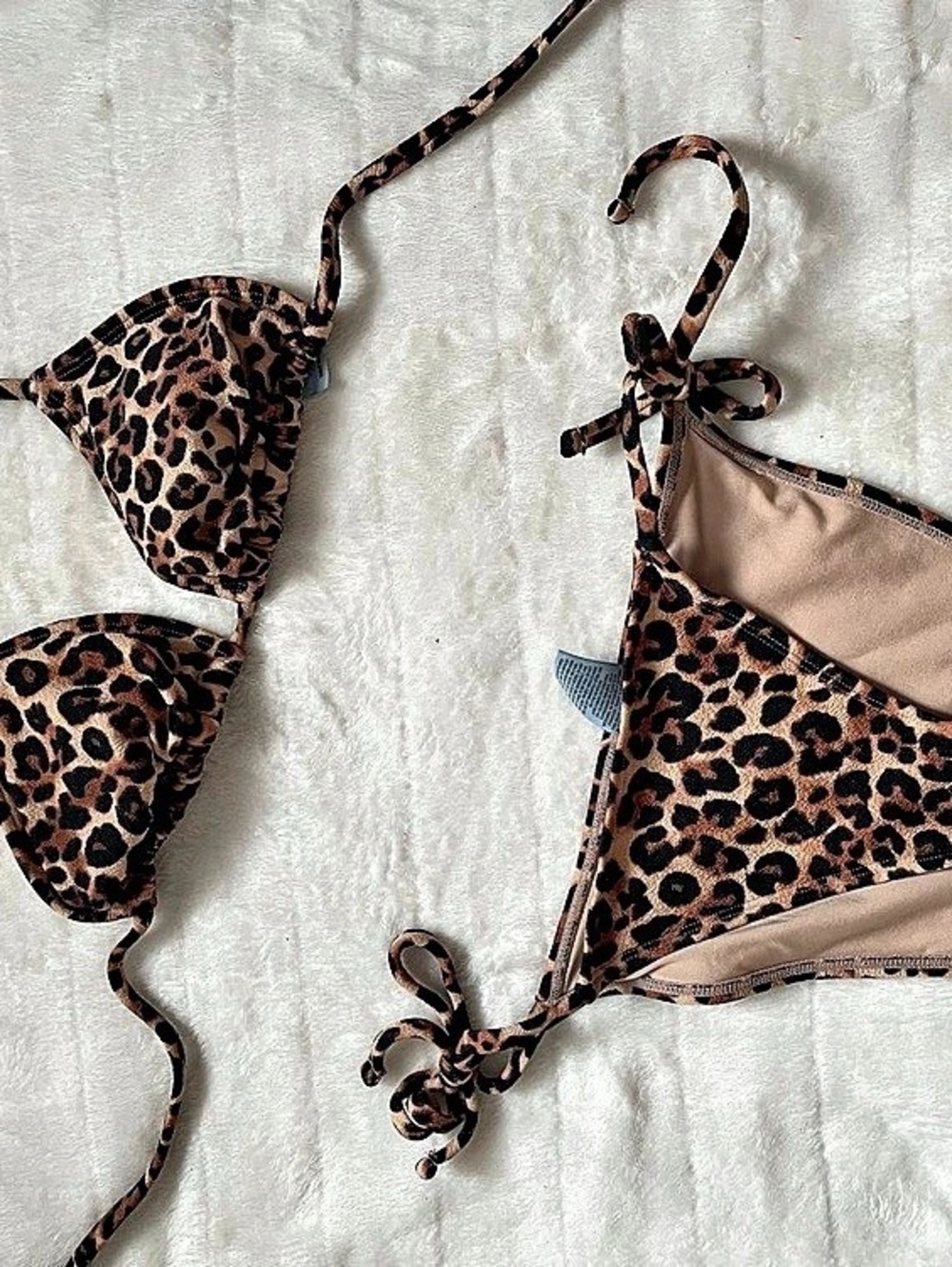 SHORe Leopard Print Bikini Set Size Small Like New